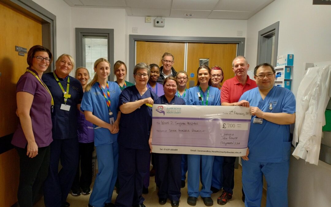£700 raised through raffle for Swansea Bay Health Charity